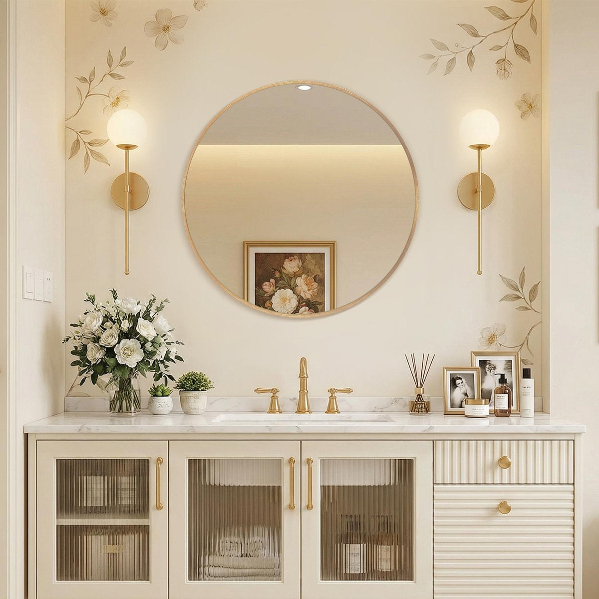 Metal Round Wall Mirror