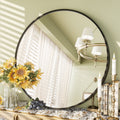 Molly Easy French Cleat Mounting Metal Alloy Wall Round Vanity And Dresser Bathroom Mirror